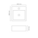 Ver imagem 4 de Cuba de Apoio para Banheiro/lavabo Cerâmica Quadrada 34 Cm Manplex