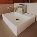 Ver imagem 2 de Cuba de Apoio para Banheiro/lavabo Cerâmica Quadrada 34 Cm Manplex