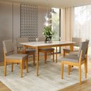 Ver imagem 1 de Conjunto Sala de Jantar Siera 6 Lugares Retangular Madeira Maciça Miami