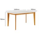 Ver imagem 3 de Conjunto Sala de Jantar Siera 6 Lugares Retangular Madeira Maciça Miami