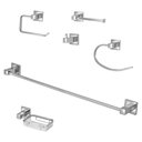 Ver imagem 1 de Kit Acessórios Quadrado Banheiro 100% Metal Cromado 6 Peças