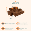 Ver imagem 4 de Sofá Retrátil e Reclinável 1,80m Suede Isis