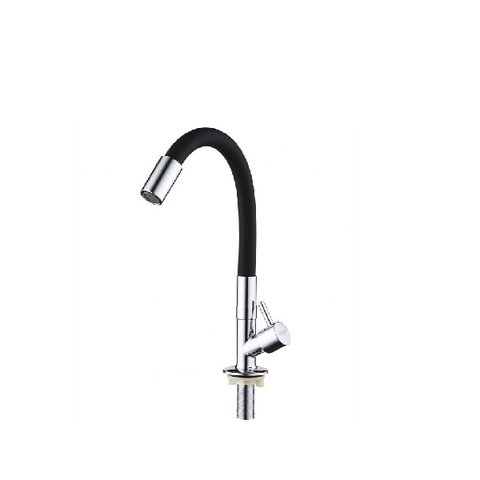 TORNEIRA FLEXÍVEL DE METAL MESA COZINHA COR PRETA