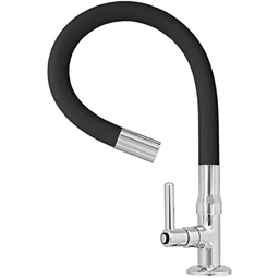 TORNEIRA FLEXÍVEL DE METAL MESA COZINHA COR PRETA - 2