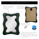 Ver imagem 4 de Espelho Decorativo Londres Veludo 67x90cm Verde Escuro