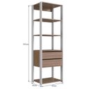Ver imagem 3 de Closet Modulado 60x45x183cm com 5 Prateleiras e 2 Gavetas ProDecor em MDP Montana e Branco