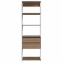 Ver imagem 1 de Closet Modulado 60x45x183cm com 5 Prateleiras e 2 Gavetas ProDecor em MDP Montana e Branco