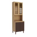 Ver imagem 1 de Cristaleira para Cozinha 4 Portas 70cm X 220cm X 52cm Rebeca