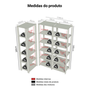 Ver imagem 5 de Armário Estante Multiuso Organizador Despensa de Canto 15 Prateleiras 177cm Rustic/Preto Madesa