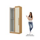 Ver imagem 5 de Guarda-Roupa Canto Reto 2 Portas Paris Off White/Cinamomo