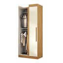 Ver imagem 2 de Guarda-Roupa Canto Reto 2 Portas Paris Off White/Cinamomo
