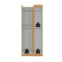 Ver imagem 4 de Guarda-Roupa Canto Reto 2 Portas Paris Off White/Cinamomo
