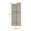 Ver imagem 3 de Guarda-Roupa Canto Reto 2 Portas Paris Off White/Cinamomo