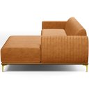 Ver imagem 6 de Sofá 5 Lugares com Chaise Direito para Sala de Estar Molino 350cm D02 Base Castanho Pés D'ouro Courí