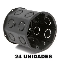Caixa de Luz Octogonal Laje Fundo Móvel Duplo Kit 24 Un. - 1