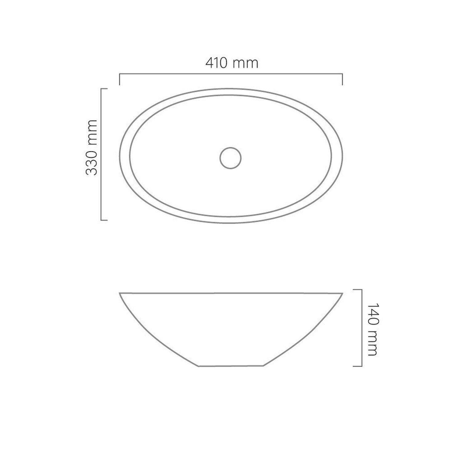 Cuba de Apoio para Banheiro/lavabo Cerâmica Redonda 41 Cm Manplex - 3
