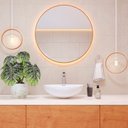 Ver imagem 5 de Cuba de Apoio para Banheiro/Lavabo Cerâmica Redonda 41 cm Manplex Branco/Brilho