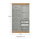 Ver imagem 3 de Guarda Roupa Paris 4P Cinamomo/Off MDP