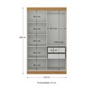 Ver imagem 3 de Guarda-roupa Canto Reto 4 Portas Paris