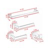 Kit Acessórios para Banheiro Aço Inox Acabamento Quadrado Cromado 4 Peças - 5