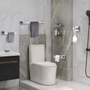 Ver imagem 6 de Kit Acessórios para Banheiro Aço Inox Acabamento Quadrado Cromado 4 Peças