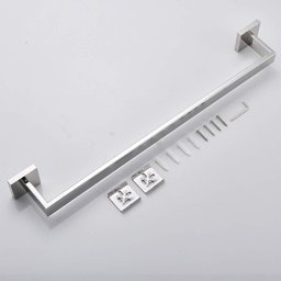 Kit Acessórios para Banheiro Aço Inox Acabamento Quadrado Cromado 4 Peças - 12