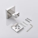 Ver imagem 3 de Kit Acessórios para Banheiro Aço Inox Acabamento Quadrado Cromado 4 Peças