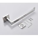 Ver imagem 2 de Kit Acessórios para Banheiro Aço Inox Acabamento Quadrado Cromado 4 Peças