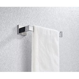 Kit Acessórios para Banheiro Aço Inox Acabamento Quadrado Cromado 4 Peças - 8