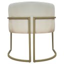 Ver mais imagens de Poltrona Decorativa Recepção Luna Corino Base de Ferro Champagne