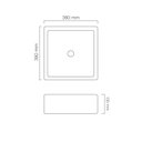 Ver imagem 4 de Cuba de Apoio para Banheiro/Lavabo Cerâmica Quadrada 39 cm Manplex Branco/Brilho