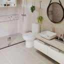 Ver imagem 1 de Cuba de Apoio para Banheiro/Lavabo Cerâmica Quadrada 39 cm Manplex Branco/Brilho