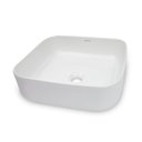 Ver imagem 3 de Cuba de Apoio para Banheiro/Lavabo Cerâmica Quadrada 39 cm Manplex Branco/Brilho