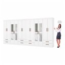 Ver imagem 3 de Closet Casal Duplo Lu 12 Portas 08 Gavetas com Espelhos Carioca Móveis