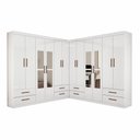 Ver imagem 2 de Closet Casal Duplo Lu 12 Portas 08 Gavetas com Espelhos Carioca Móveis
