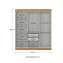 Ver imagem 3 de Guarda Roupa Casal Paris 6 Portas 2 Gavetas Paris Espresso Móveis