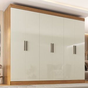 Guarda Roupa Casal Paris 6 Portas 2 Gavetas Paris Espresso Móveis