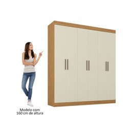 Guarda Roupa Casal Paris 6 Portas 2 Gavetas Paris Espresso Móveis - 7