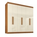 Ver imagem 2 de Guarda Roupa Casal Paris 6 Portas 2 Gavetas Paris Espresso Móveis Off White/Cinamomo
