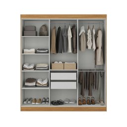 Guarda Roupa Casal Paris 6 Portas 2 Gavetas Paris Espresso Móveis - 4