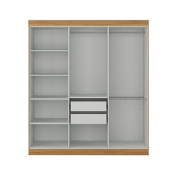 Guarda Roupa Casal Paris 6 Portas 2 Gavetas Paris Espresso Móveis - 5