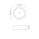 Ver imagem 4 de Cuba de Apoio para Banheiro/lavabo Cerâmica Redondo 36 Cm Manplex