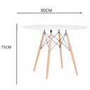 Ver imagem 3 de Mesa Sala de Jantar Redonda Eiffel 90cm Tampo Mdf Tx