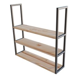Kit 3 Prateleiras Suspensas Industrial 80x20cm Para Casa Technox - 2