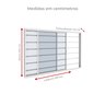 Janela Vitrô 2 Folhas 1,20m x 1,00m x 0,07m Com Grade Horizontal em Alumínio Branco com Vidro – Vitr - 2
