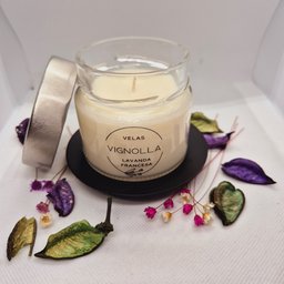 Vela Aromática 140gr com Porta Vela de Aço Preto Presente - 3