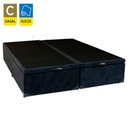Ver imagem 6 de Cama Box Baú Casal Bipartido Suede Sereneprime Preto 138x188x44