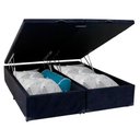Ver imagem 1 de Cama Box Baú Casal Bipartido Suede Sereneprime Preto 138x188x44