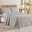 Ver imagem 1 de Cobre Leito Queen Bouti Mavie Geométrico 180 Fios 3 Peças - Cinza