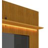 Rack com Painel 2.2 Retrô com LED Requinte Naturale com Off White - Gelius Móveis - 4